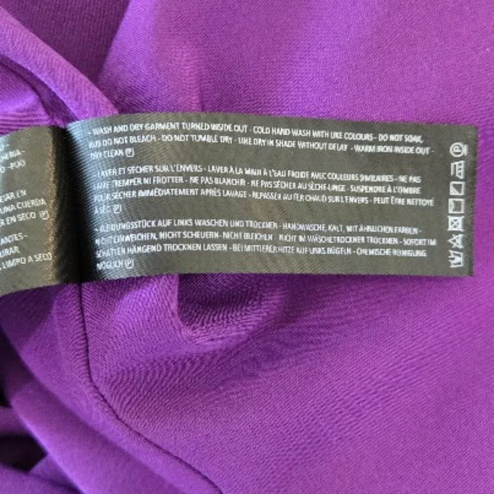 KEEPSAKE the label  Infinity Midi Dress grape in grape asymmetric hem Sz S - Picture 11 of 11